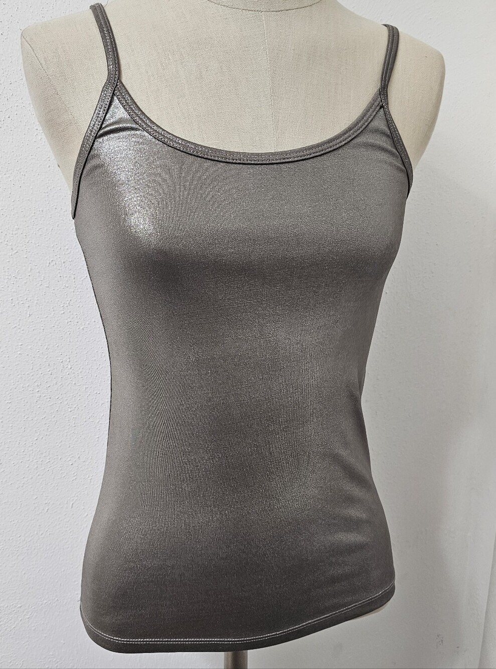 PH8 By Bebe Sport Activewear Shimmery Metallic Tank Small Y2K Vintage